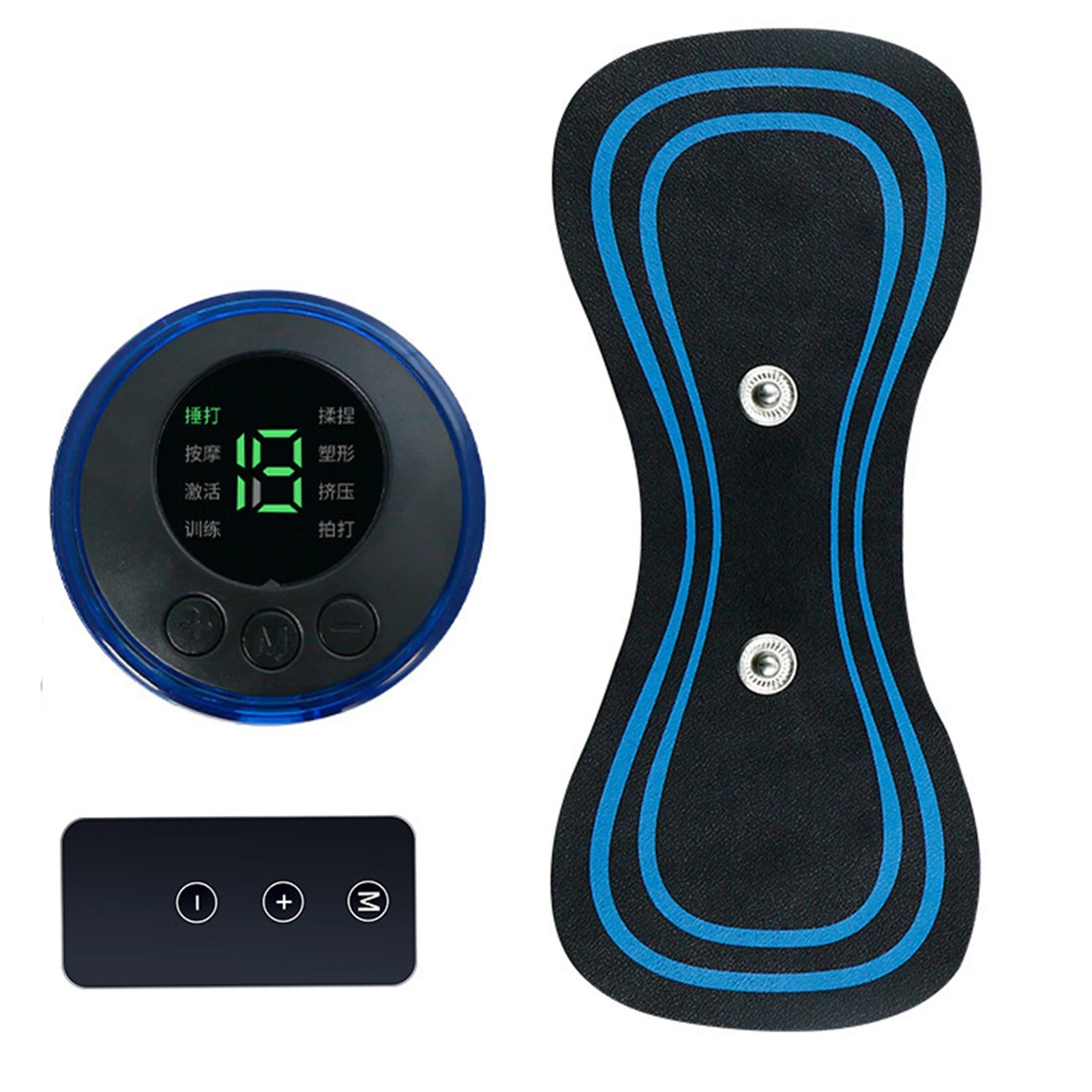 Portable LCD Neck Massager Pad Washable Back Lumbar Fatigue Relief Device