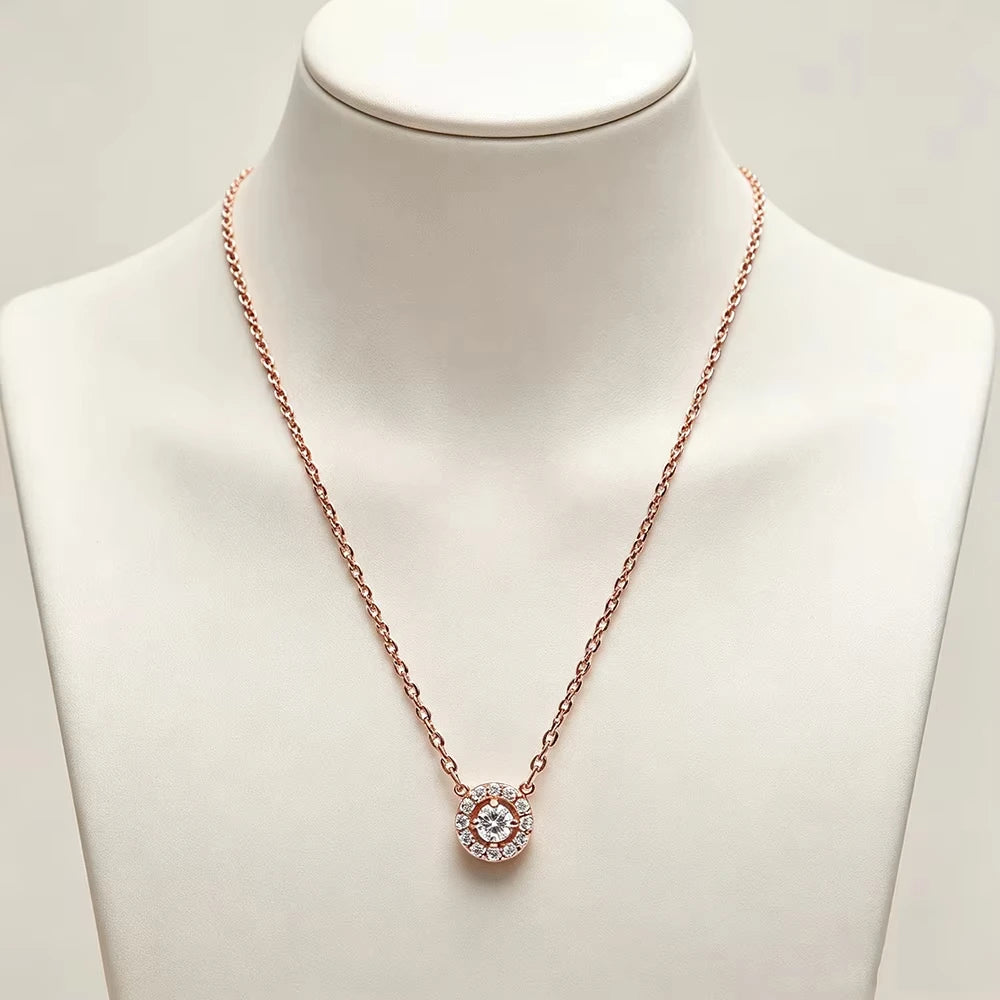 S925 silver clover thread lock bow necklace suitable for women's daily wear DIY exquisite jewelry gifts
