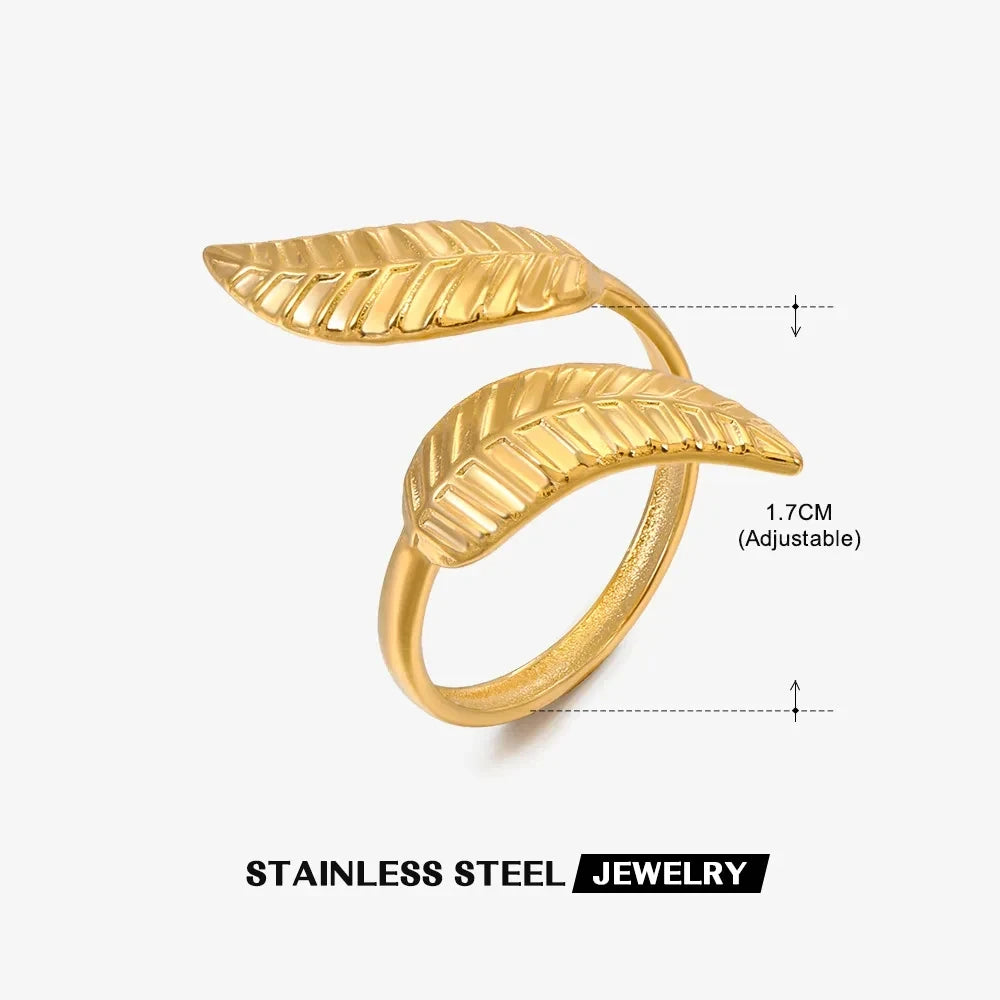 316L Stainless Steel Rings for Women Gold Color Women's Ring Male Finger Wedding Luxury Quality Jewelry Accessories 48 Style