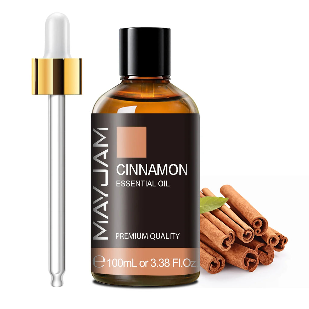 MAYJAM 100ml Cinnamon Essential Oil for Humidifier Aromatic Diffusers Burner Making Scented Candle Handmade Soaps