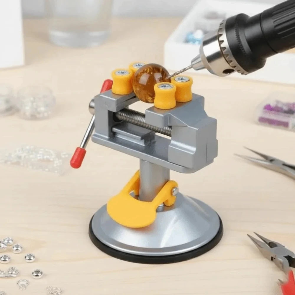 Jewelry Vice Vise Stand Rotatable Drill Press Universal Mini Table Bench Screw Clamp Engraving Table Vice Rotatable Adjustable