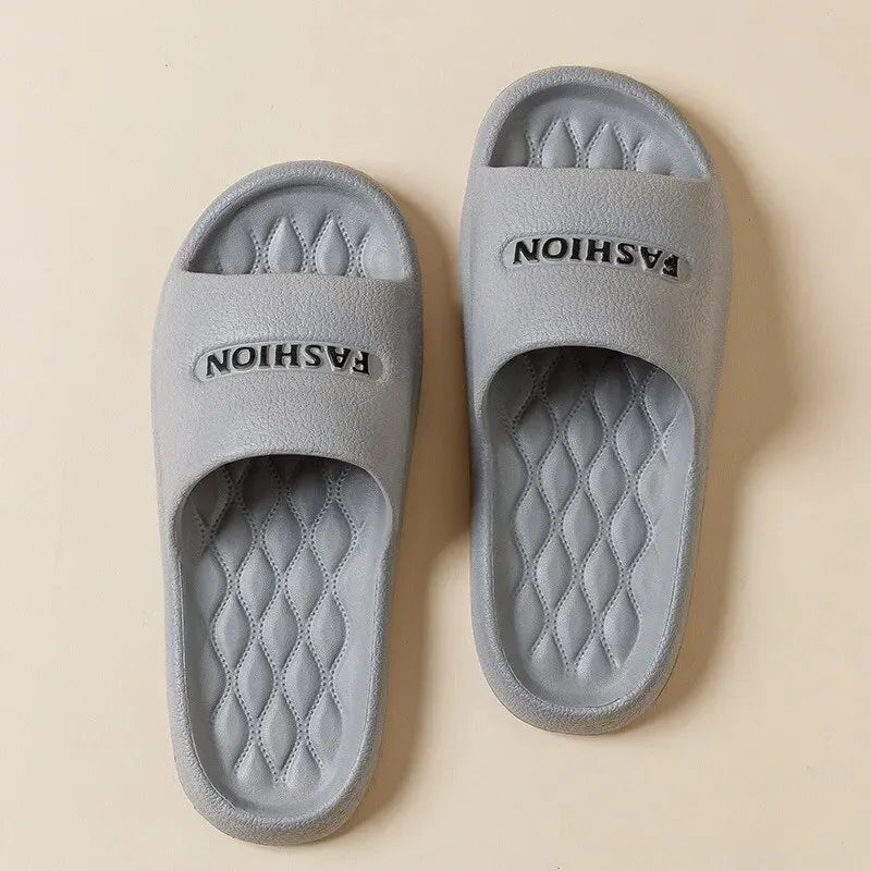 Fashion Summer Eva Slippers Summer Women Thick Soles Non-slip Home Indoor Outdoor Couple Slippers Bath Flip Flops