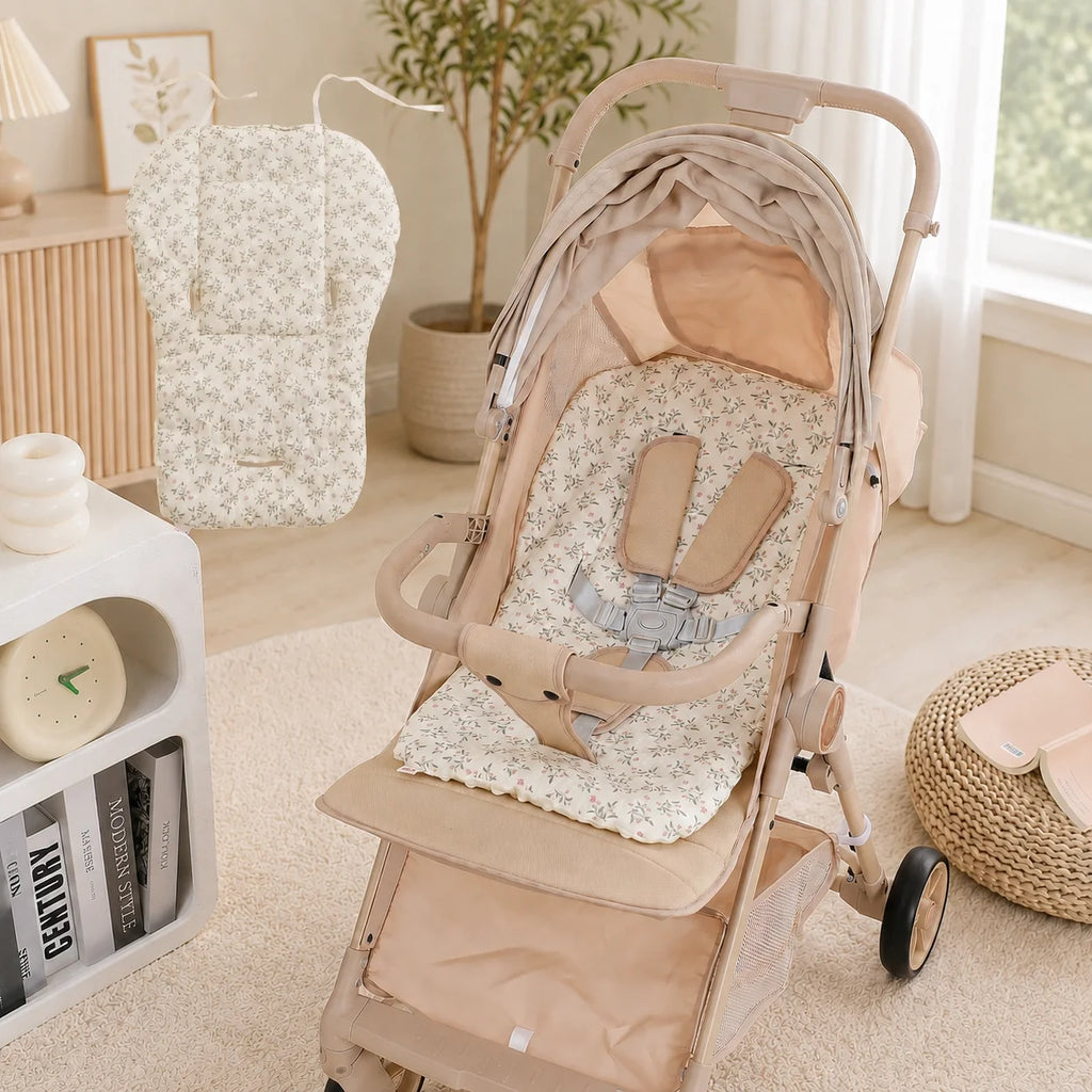 Baby Stroller Cushion, Baby Stroller Cotton Pad, Stroller Seat Cushion, Baby Car Seat Liner, Breathable Stroller Accessories, Suitable for Both Boys and Girls