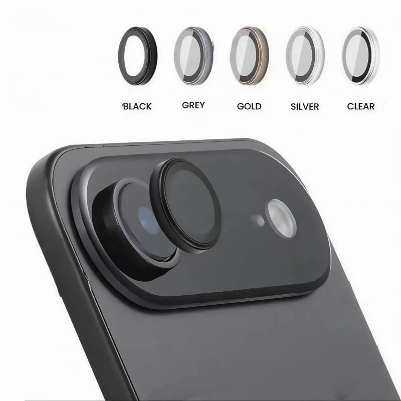 3D Metal Lens Protector Glass For iPhone Duo 18 Pro 18 Pro Max 17 Alloy Back Camera Ring Cover For iPhone 17 Pro 16 Pro Max Lens