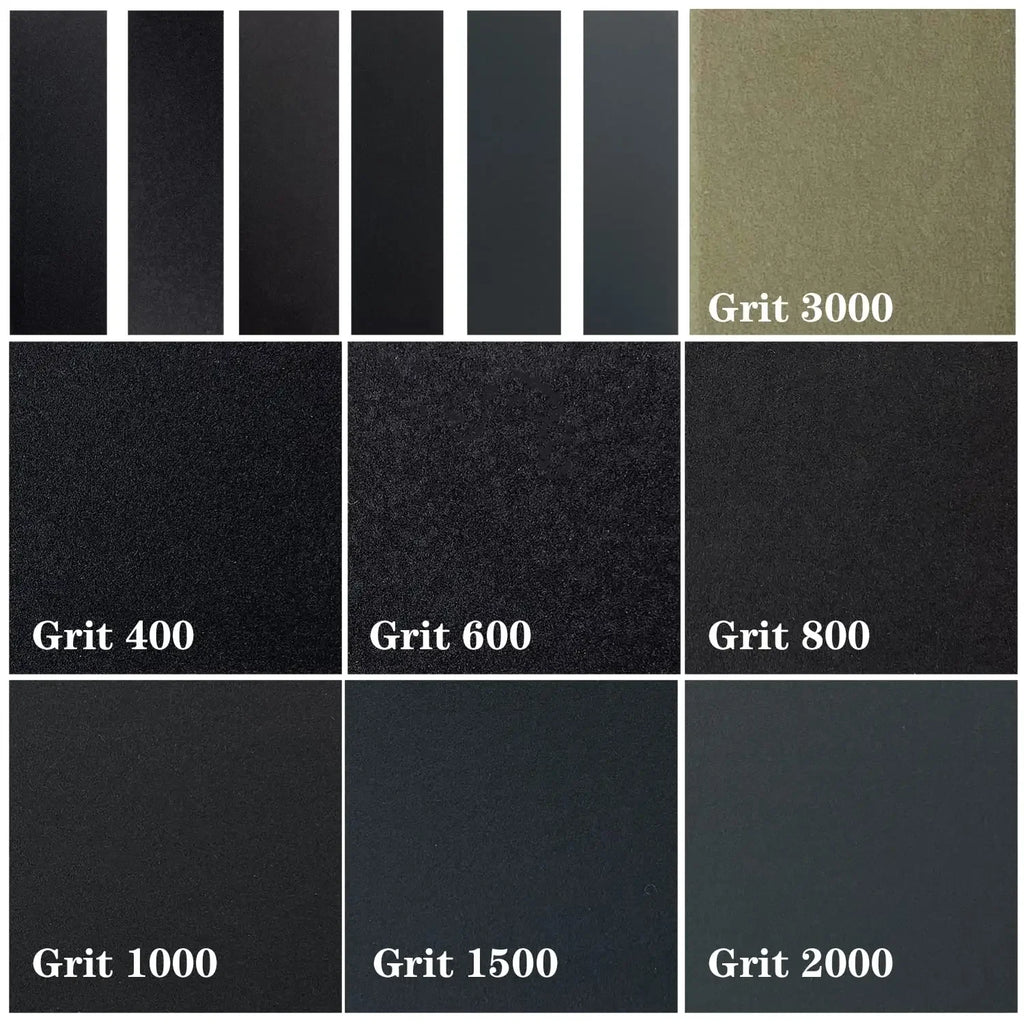 3.5”x 1” Mini Sandpaper Kit with Hook and Loop Sanding Block 71 Pcs Assorted 400/600/800/1000/1500/2000/3000 Grits for Polishing