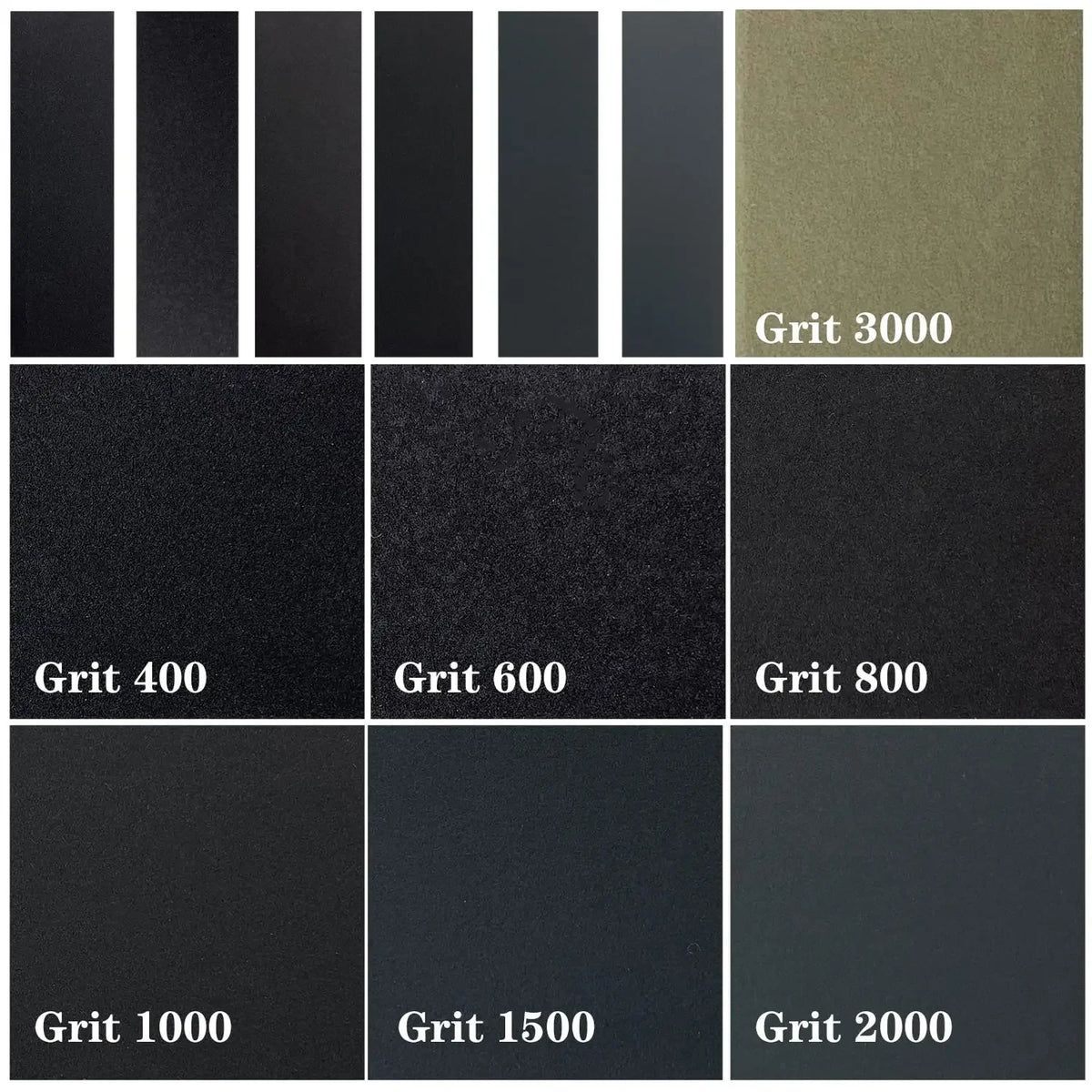 3.5”x 1” Mini Sandpaper Kit with Hook and Loop Sanding Block 71 Pcs Assorted 400/600/800/1000/1500/2000/3000 Grits for Polishing