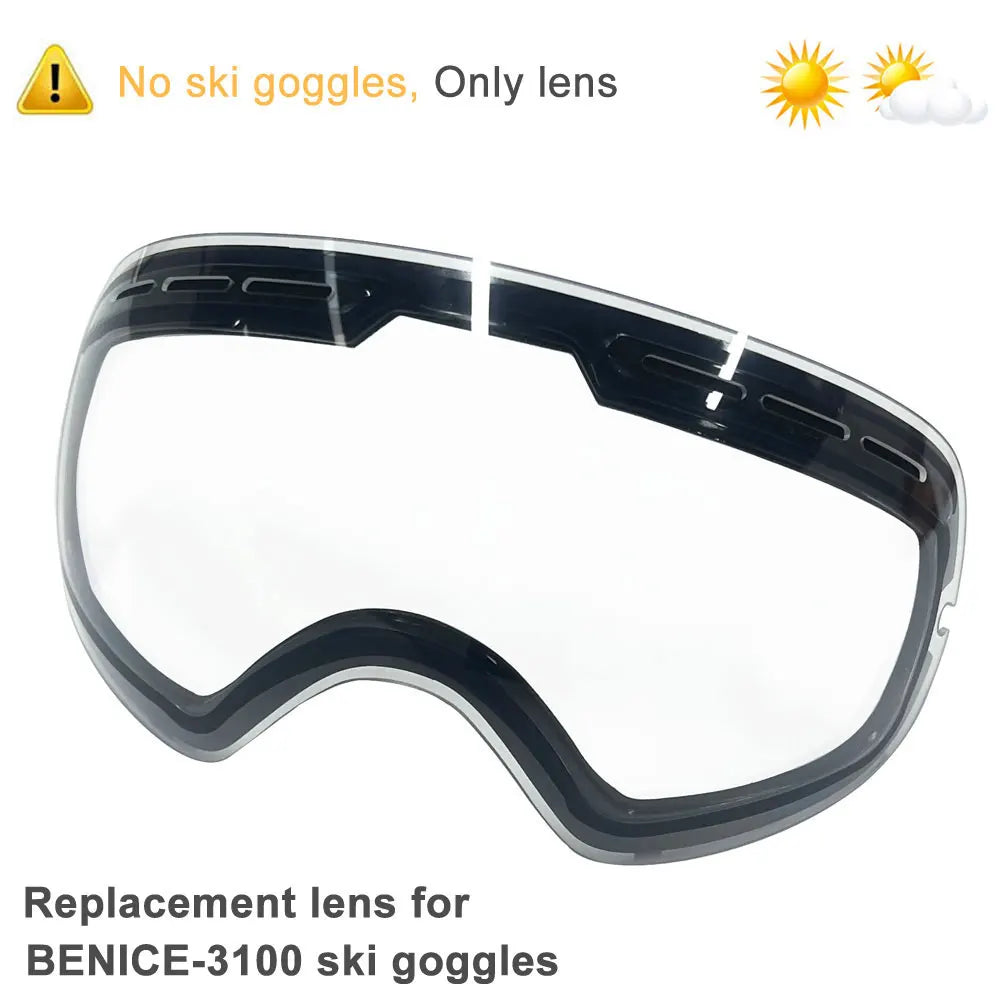UV400 Anti-fog Double Layers Ski Goggles Big Lens Ski Mask Glasses Skiing Snow Snowboard Eyewear Mirror Polarize Goggles for men