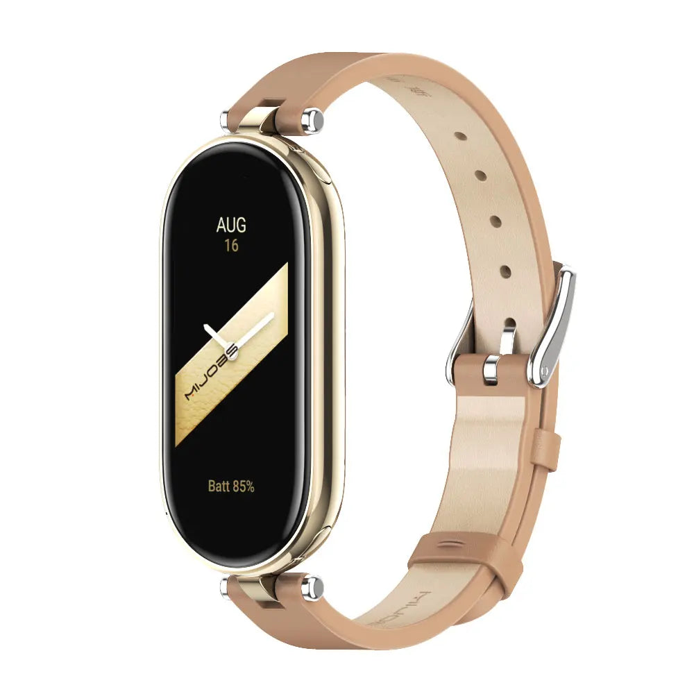 Mi Band 9 10 8 7 6 5 Strap for Xiaomi Smart Band 8 Bracelet NFC Global Version Leather Watch Band Mi 8 Wristband Miband 9 10