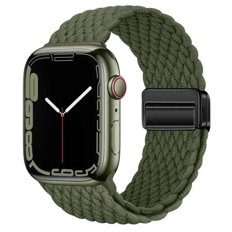 Nylon strap For Apple watch 11 10 42mm 46mm 9 8 7 45mm 41mm Ultra 3/2/1 49mm Magnetic wristband For iWatch 6 5 4 3 SE 44mm 40mm