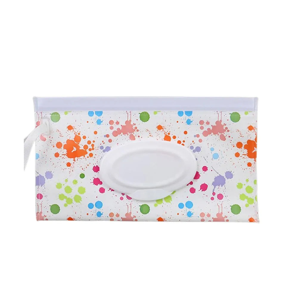 EVA Baby Wet Wipe Pouch Snap-Strap Refillable Wet Wipes Bag Flip Cover Tissue Box Outdoor Useful Baby Stroller Accessory