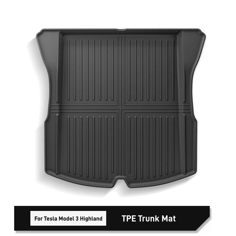 For Tesla Model 3+ Highland Front Rear Trunk Mat TPE Full Coverage Trunk Seat Backrest Protective Pad Cargo Liner Anti Dirty Mat