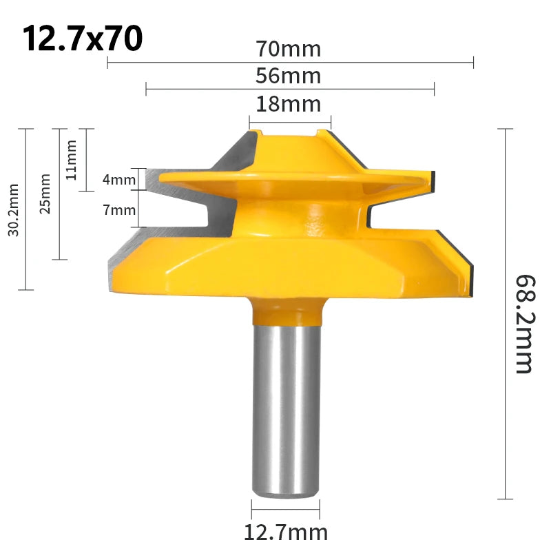1Pc 45° Degree Lock Miter Router Bit Woodworking Milling Cutter For Wood Tools