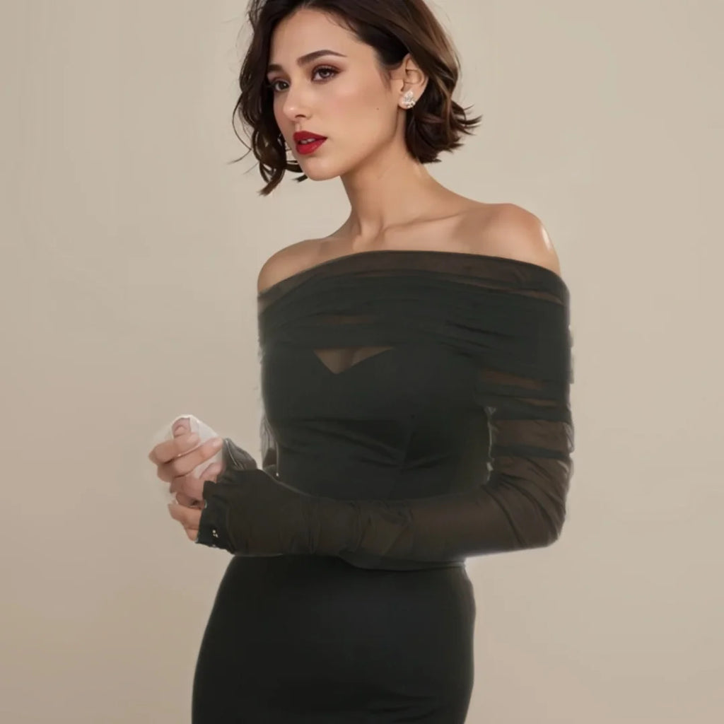 VG73 Bride Wrap Set Detachable Sleeve Bridal Shoulders Wedding Cover Party Bolero Woman Transparent Jacket  Removable Gloves