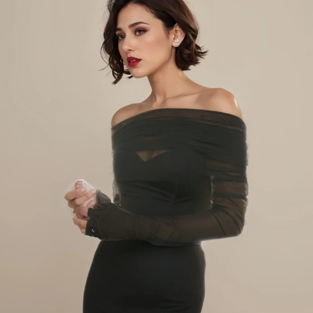 VG73 Bride Wrap Set Detachable Sleeve Bridal Shoulders Wedding Cover Party Bolero Woman Transparent Jacket  Removable Gloves
