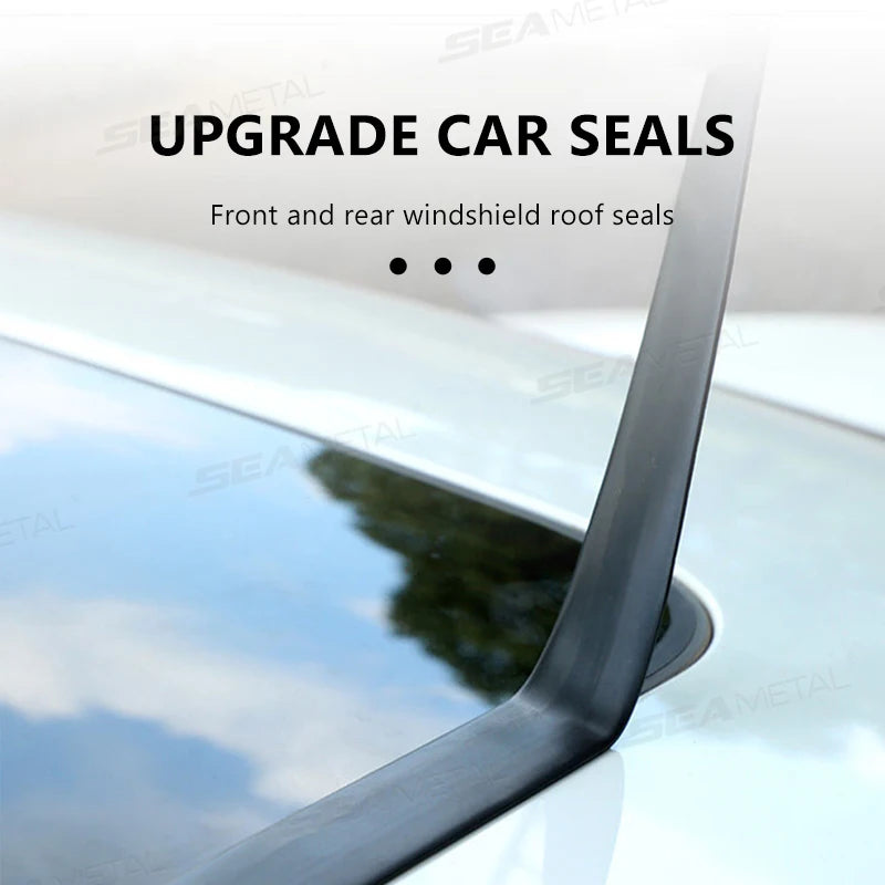SEAMETAL 2/8M Car Rubber Seal Strips Auto Windshield Roof Rubber Sealing Strip Noise Insulation Car Accessories 14/19/27/30/35mm