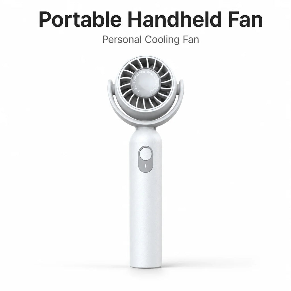 Portable Handheld Fan, Foldable Turbo Mini Fan with Strong Wind, Ultra Quiet Personal Cooling for Travel Office Outdoor, Cherry Blossom Pink