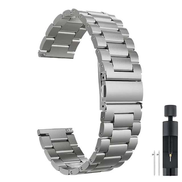 22mm 20mm Stainsteel Steel Strap For Samsung Galaxy 7 6 3 4 5 Pro Classic Metal Band For Huawei GT 4 46mm Amazfit Bip/GT/GTS/GTR