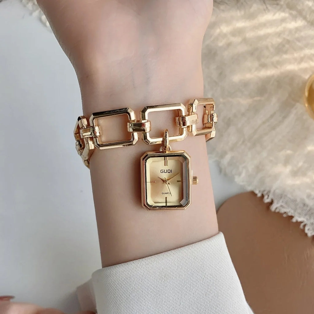 Women Quartz Watch Bracelet Square Dial Quartz Analog Women's Watches Ladies Wristwatch Elegant Female Clock Montre
