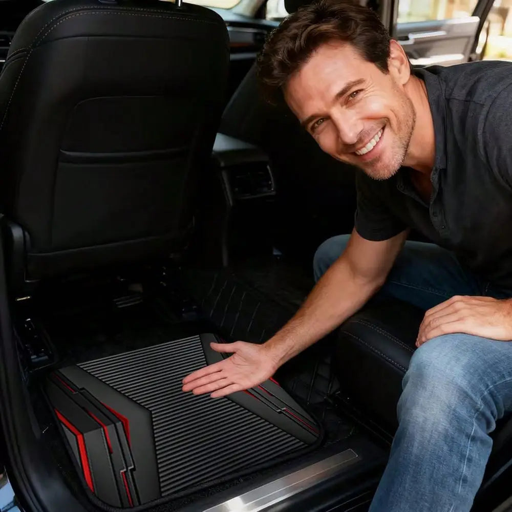 4PCS Printed Floor Mats, Long-Lasting Polyester Car Floor Liners, Suitable for Sedans, SUVs and Trucks