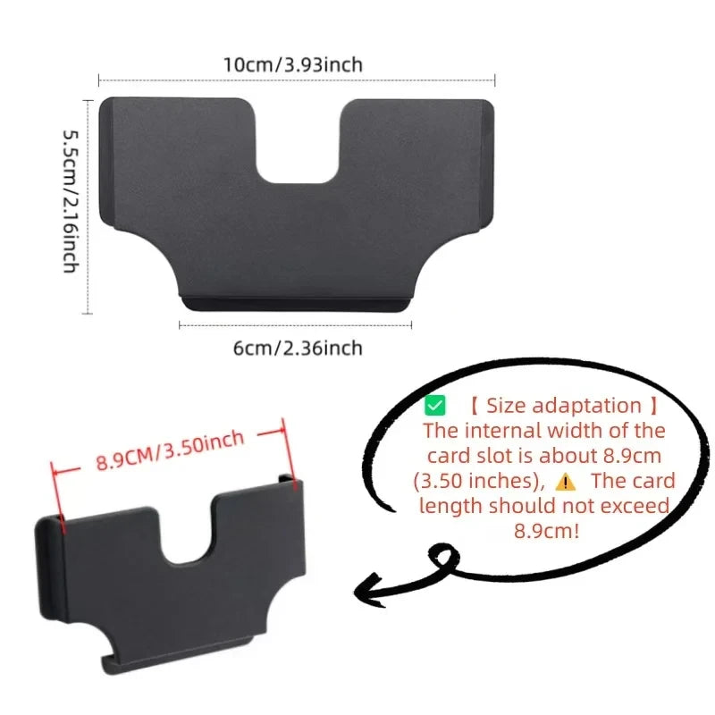 Newest Car Mounted Card Holder Voucher Storage Box Car Refueling High-Speed Card Slot Card Holder Creative Utensils Auto Storage