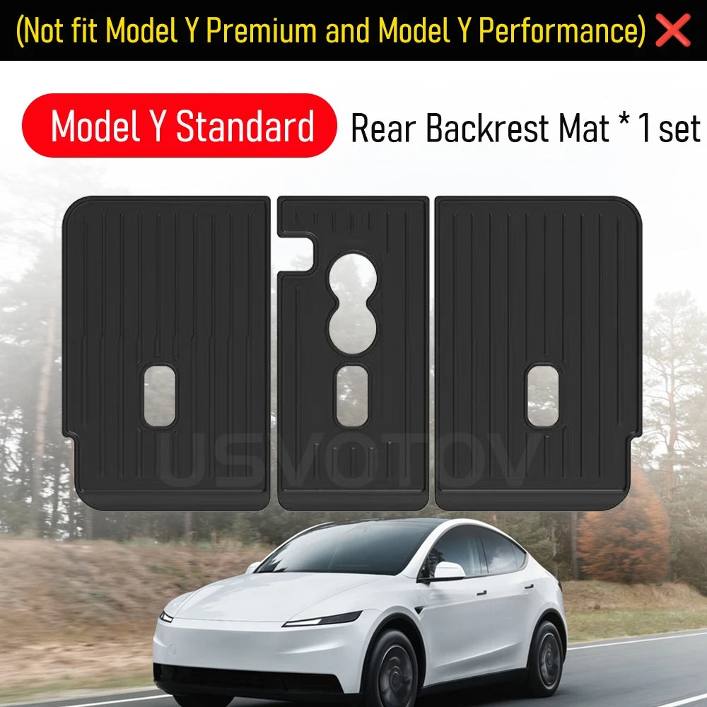 for 2026 2025 Tesla Model Y Standard Floor Mats Trunk Mat Cargo Liner Frunk Backrest Mats Car Accessories (Standard Models Only)
