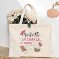 Maîtresse EN CHARGE Tote Bag Women Tropical Vacation Handbag Shoulder Bag for Travel Shopping Unique Graduation Gift for Teacher