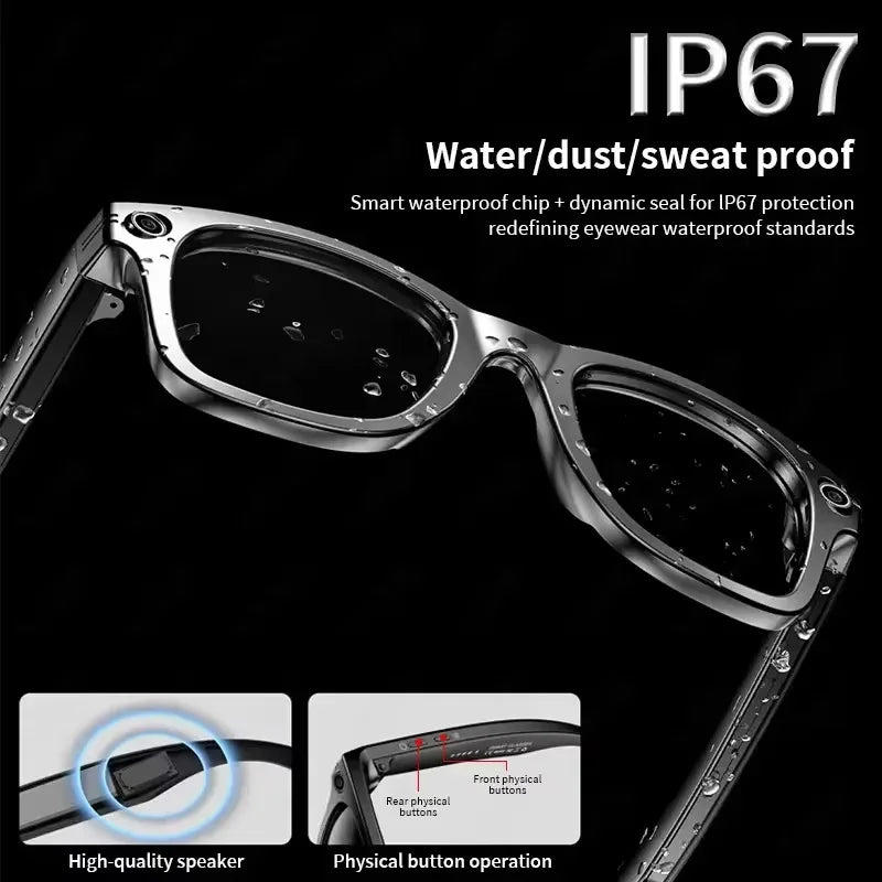 New Upgrade Smart glasses With Camera Video Recording AI Photo Recognition Bluetooth Call Translation Voice Sunglasses Men Women