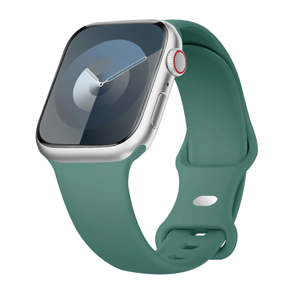 Strap for apple watch band 40mm 44mm 45mm 49mm 41mm 46mm 42mm silicone correas bracelet iwatch series 3 5 6 7 8 9 ultra 2 se 10