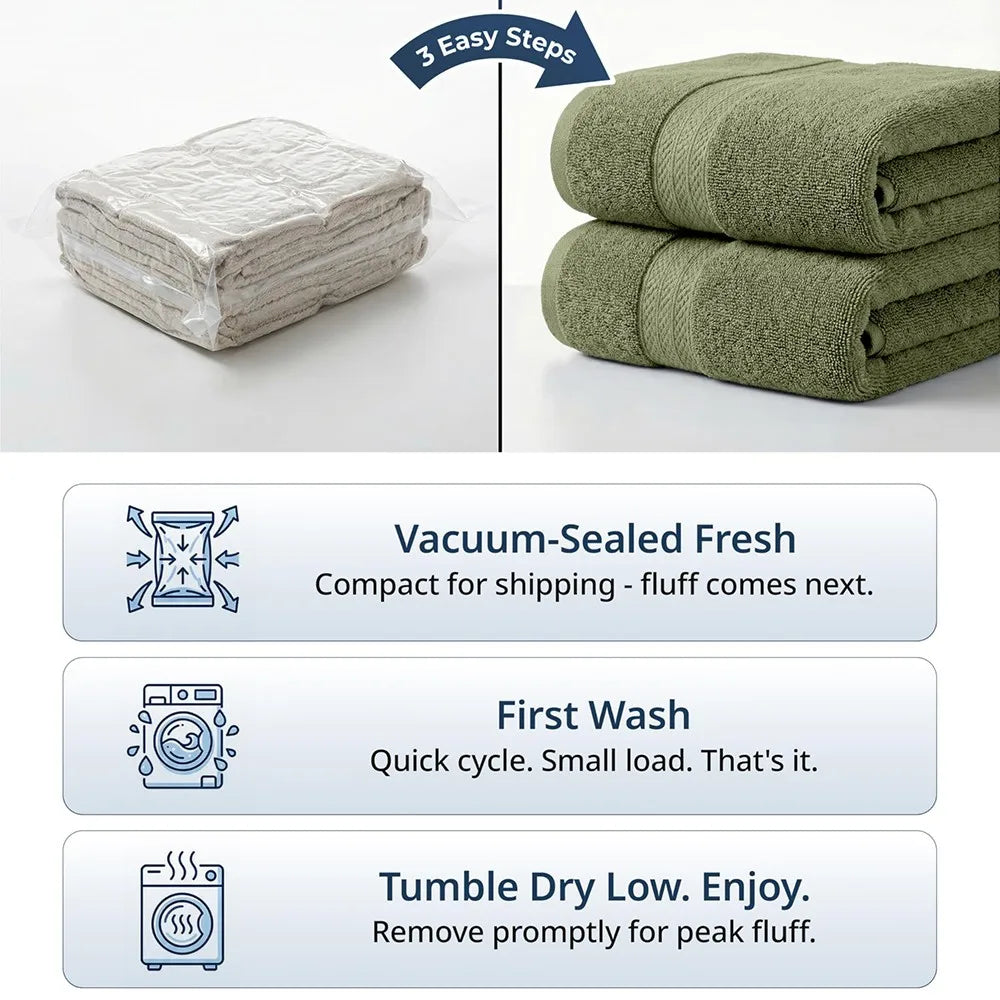16 Piece 100% Cotton Towel Set, Soft Absorbent Quick Dry Bathroom Towels for Home Use