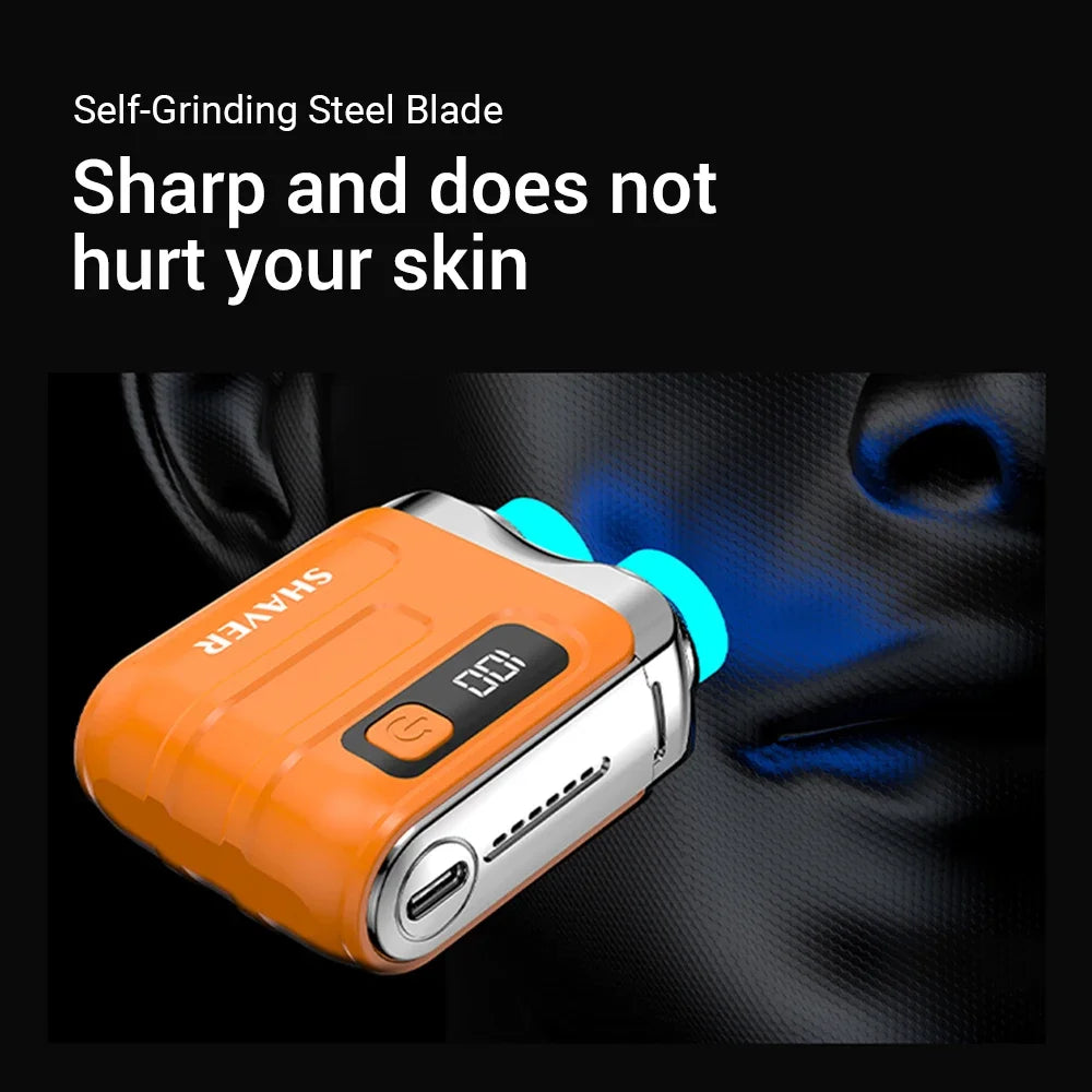 Mini Electric Shaver Intelligent Digital Display Washable Type-C Rechargeable Portable Wet Dry Travel Home Shaver For Face Leg