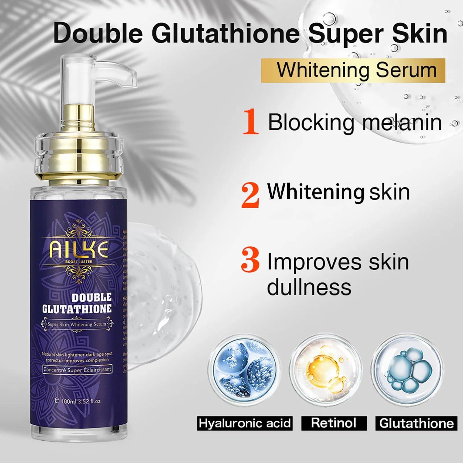 AILKE Glutathione 5-in-1 Women Skin Care Kit, With Body Lotion,  Serum, Dark Spot Removal Cream, Body Cream, Brightening Soap