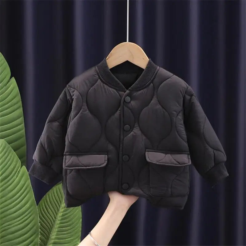 New Children Parkas Winter Jacket for Boys Girls Warm Top Coat Kids Thicken Velvet Jackets Baby Coats Soft Casual Outerwear