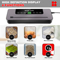 Vacuum Sealer Machine with 10 Sealer Bags and Built-in Cutter, 5 Modes One-touch Sealing for Sous Vide Cooking Dry & Moist Foods