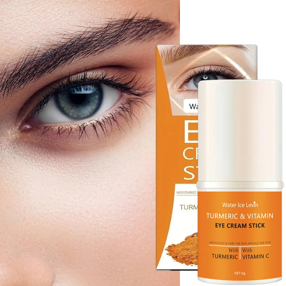 Turmeric vitamin c eye cream stick nourish skin, improve fine lines, relieve eye bags and dark circles, brighten eye skin