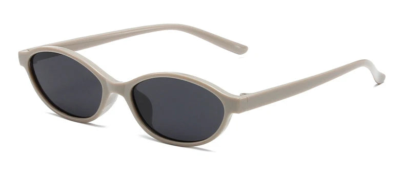 Cute Oval Small Frame Sunglasses Women New Retro Style Sexy Brown Sun Glasses Ladies Trendy Fashion Decorative Shades Eyeglass