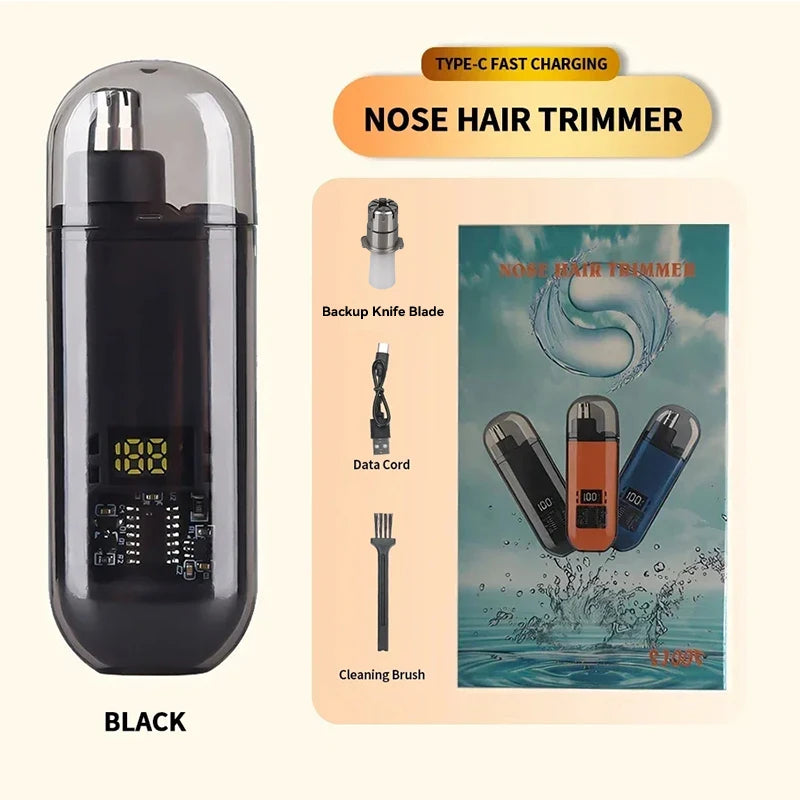 Rechargeable Nose Hair Trimmer and Facial Hair Remover for Men Nose Hair Shaver for Nasal Clearance - Portable Grooming Tool For