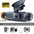4 Channel 360° Dash Cam Black Box for Car Video Recorder DVR Camera FHD 1080P Night Vision Loop Recording 24H Parking Monitor