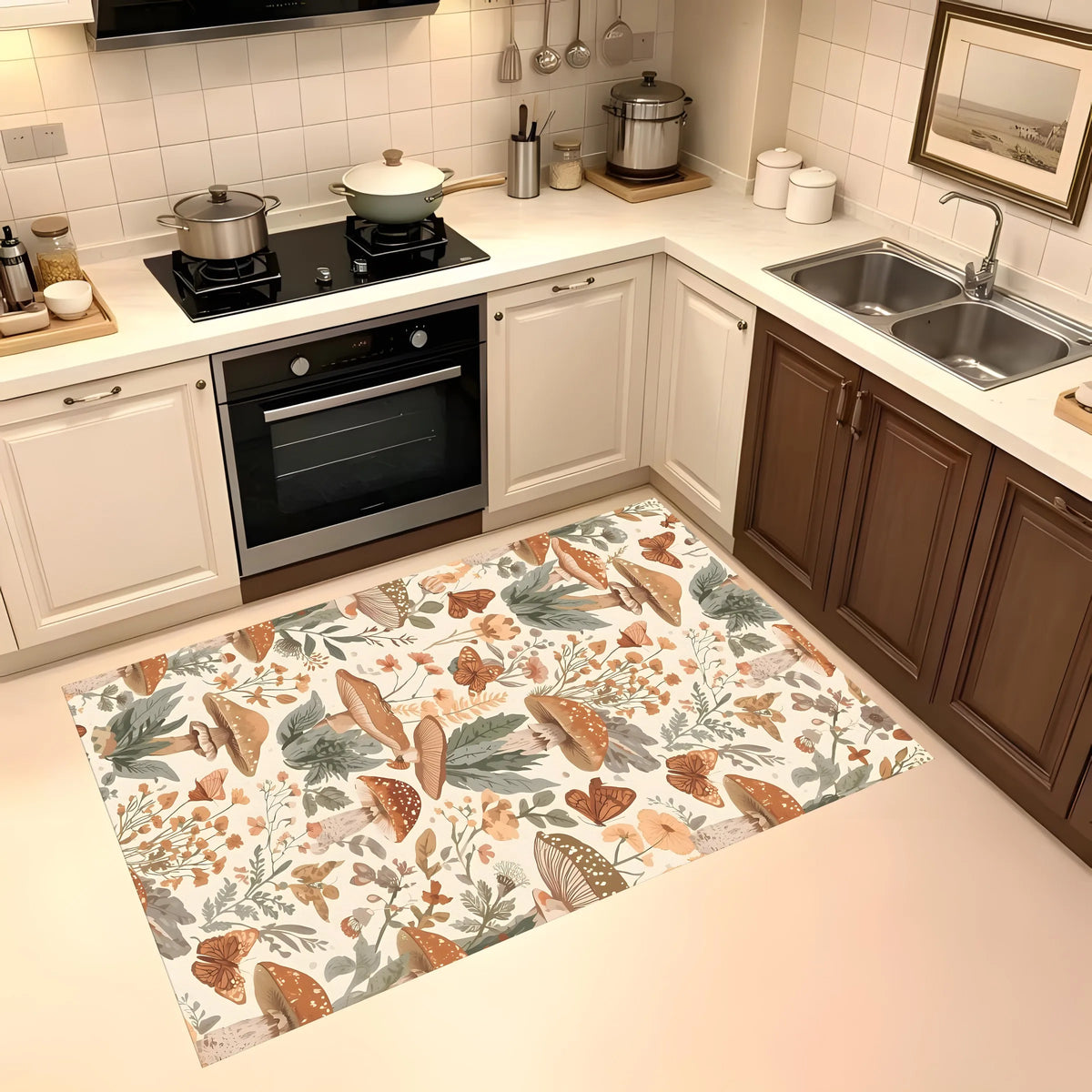 Mushroom and Butterfly Area Rug – Six Sizes