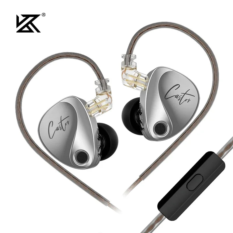 KZ Castor 2DD in Ear Earphone HiFi Dynamic High-end Tunable Earphones Monitor Headphone Cancelling Earbud ZSNPRO ZSX ESX D-FI