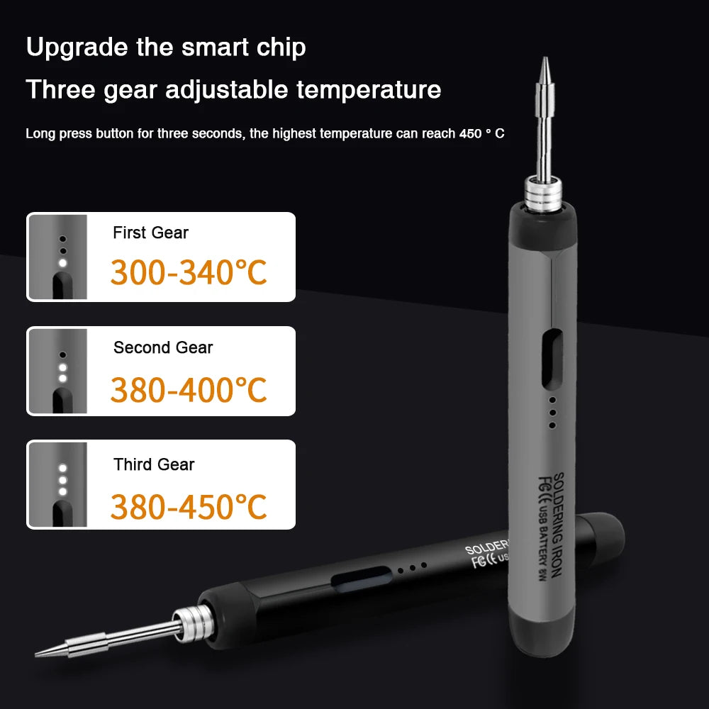 C200 USB Portable Electric Soldering Iron Kit Optional LED digital display Three Adjustable Temperature 300-420℃ Welding tools