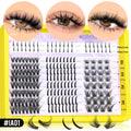 GROINNEYA Manga Lashes Cluster Lashes Natural Eyelash Extension Cluster Natural Volume Individual Lashes Mixed Tray Lashes