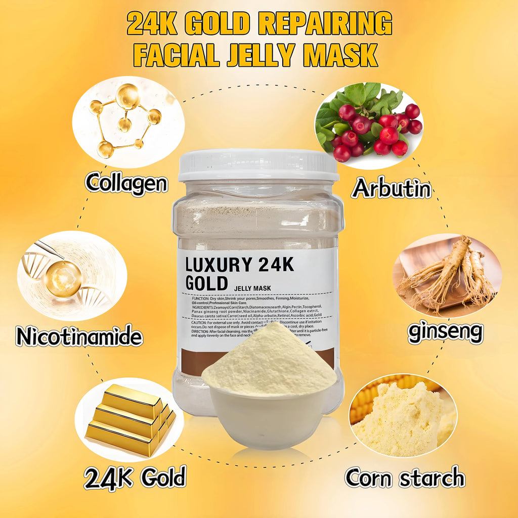 Jelly mask for the face, moisturizing rubber gel mask, deep moisturizing, 11Oz jar, suitable for all skin types, with luxurious
