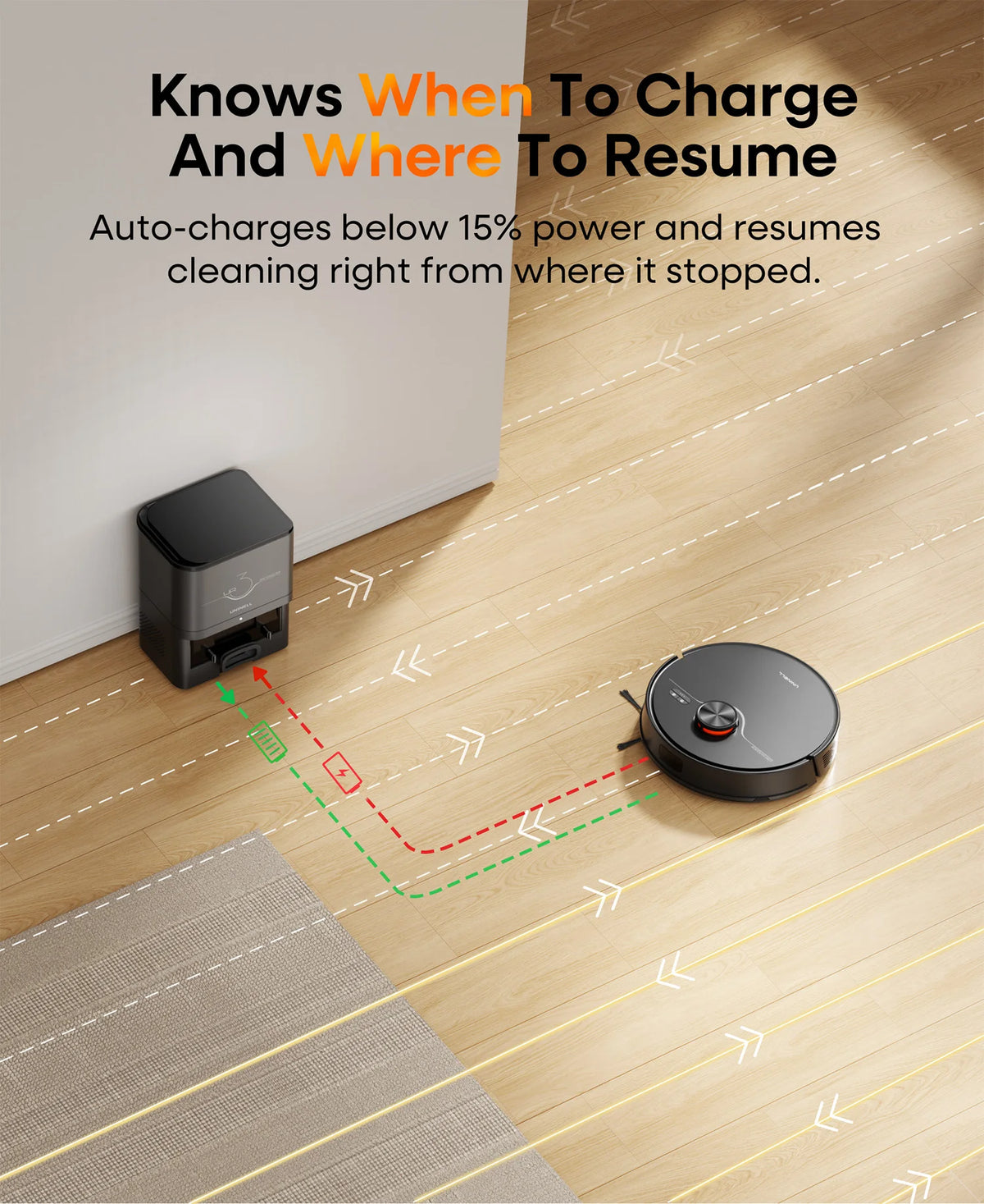 Refurbished UNINELL By erabros UR3 Robot Vacuum and Mop Combo, 7000Pa Suction Robotic Vacuum , Self-Emptying 90 Days Capacity, LiDAR Navigation Home Mapping, 180 Mins, App/Alexa, for Pet Hair Carpets Hard Floors