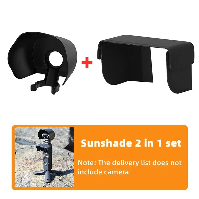 BRDRC Lens Sun Hood Sunshade for DJI Osmo Pocket 3 ABS High-Quality Case Prevent Glare Sun Cap Handheld Gimbal Camera Accessorie