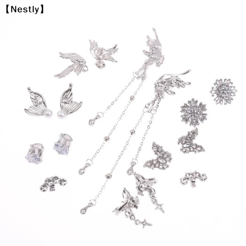 1Pairs Headphone Diameter Buckle Zircon Decorative Headphone Decoration Clip Removable Easy To Install Earbud Accessories〔Nest〕