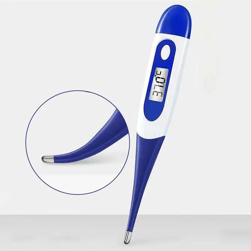 Silicone Fast 8S Thermometer for Fever Digital Infrared Basal Body Thermometer Oral Armpit Rectal Temperature LED Display