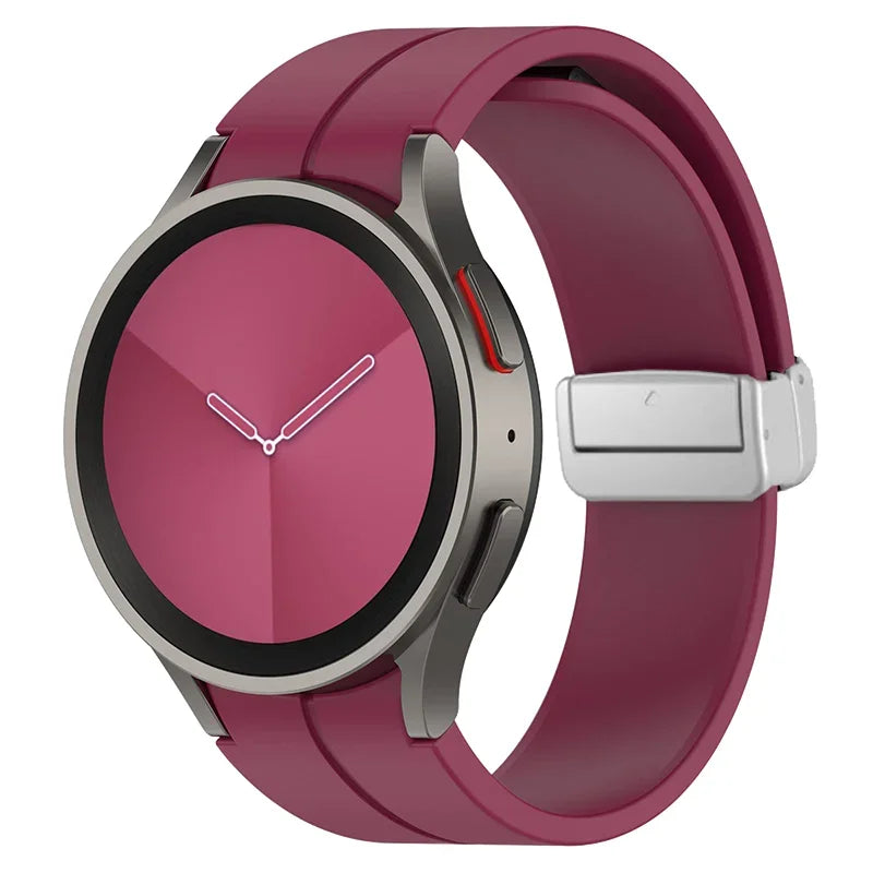 Original Silicone Band for Samsung Watch 7 6 5 4 Classic Strap 47mm 43mm 44mm 40mm Magnetic Buckle For Galaxy Watch 5 Pro 45mm