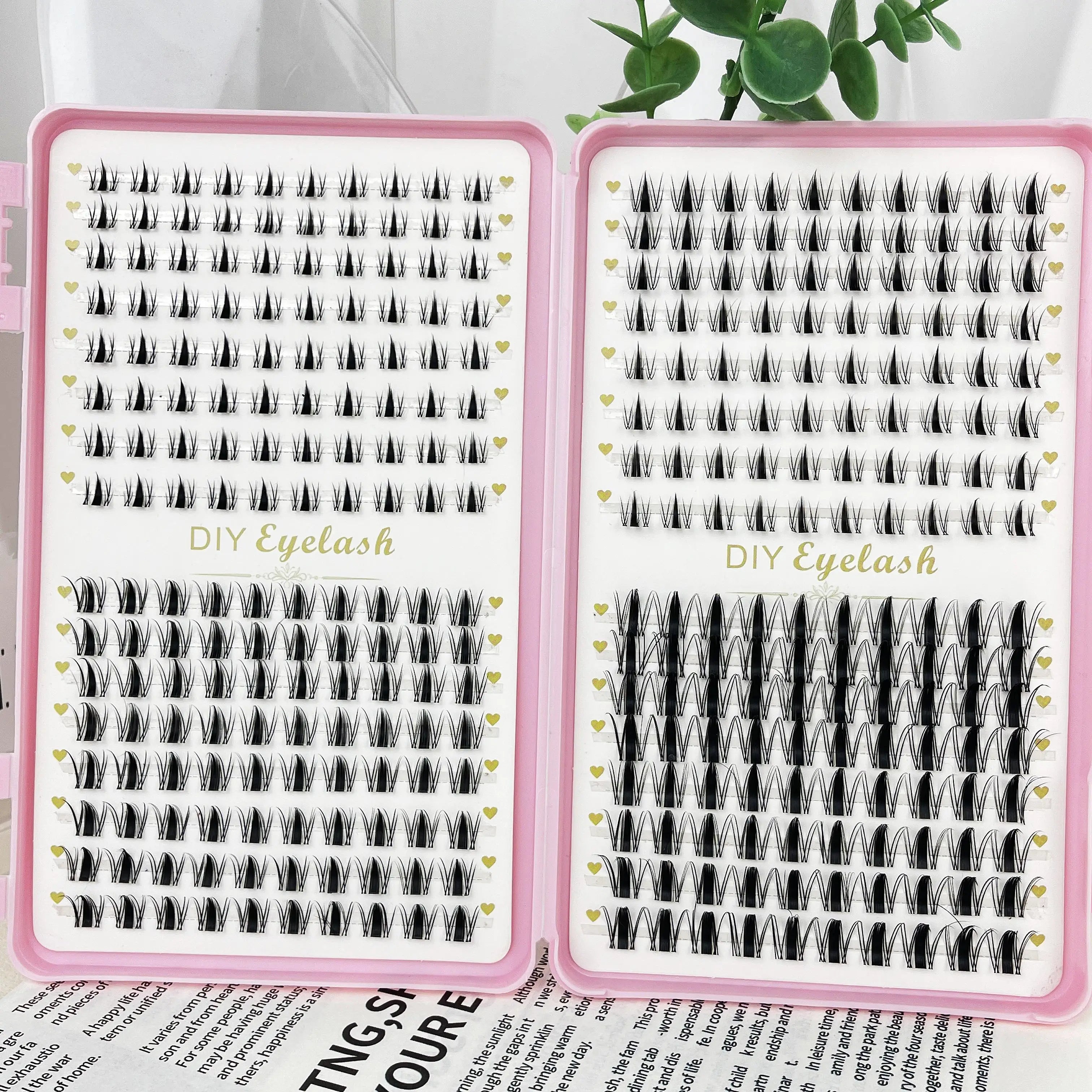 32 Rows Cartoon Eyelashes, Includes Various Styles Such As Cartoon , Anime Eyelash Clusters,Natural Style Eyelashes Suitable