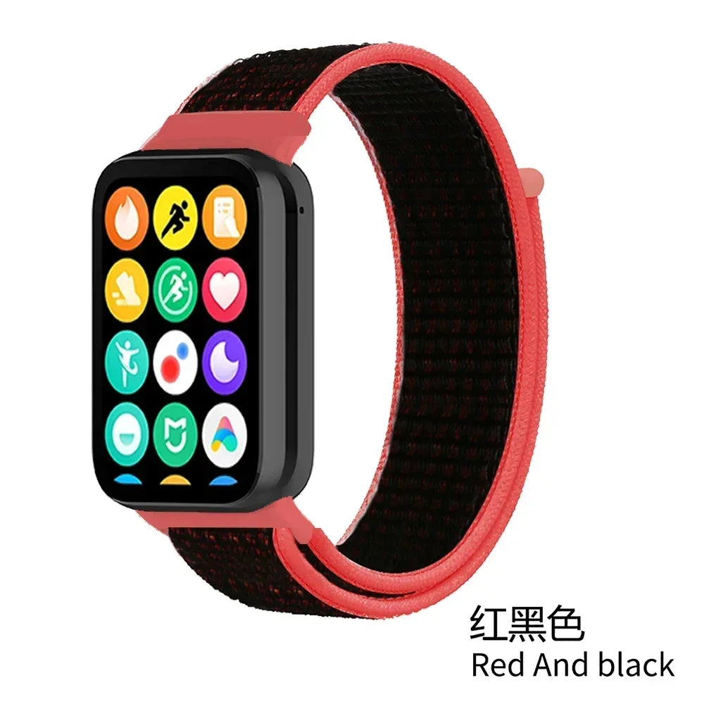 Nylon Strap for Xiaomi Mi Band 9/8 Pro Breathable Replaceable Bracelet Wristband Correa Redmi Watch 4/5/6 Watchband Accessories