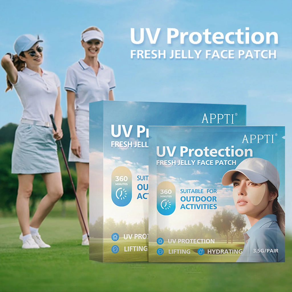 5 Pairs Sunscreen Face Patch for Eye Golf Sunscreen Patches Anti-Sweat Moisturizing Sun Protection Stickers for Summer Outdoor